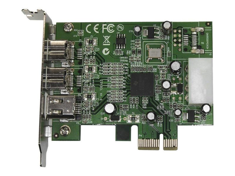 StarTech.com 3 Port 2b 1a Low Profile 1394 PCI Express FireWire Card Adapter - FireWire Adapter