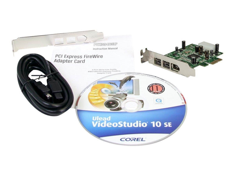 StarTech.com 3 Port 2b 1a Low Profile 1394 PCI Express FireWire Card Adapter - FireWire Adapter