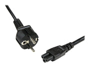 StarTech.com 3 Prong Laptop Power Cord Schuko CEE7 to C5 Clover Leaf - power cable - 1 m