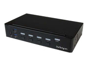 StarTech.com 4-Port DisplayPort KVM Switch With Built-in USB 3.0 Hub - 4K