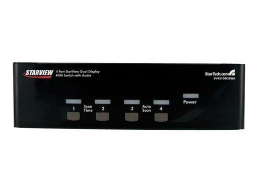 StarTech.com 4 Port Dual DVI USB KVM Switch w/ Audio & USB Hub - KVM / Audio / USB Switch - 4 Anschlüsse