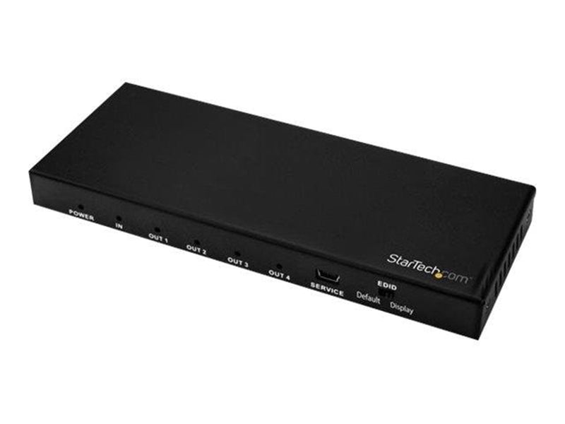 StarTech.com 4 Port HDMI Splitter - 4K 60Hz - 1x4 Way HDMI 2.0 Splitter - video/audio splitter - 4 ports
