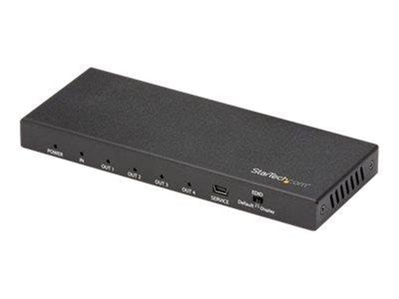 StarTech.com 4 Port HDMI Splitter - 4K 60Hz - 1x4 Way HDMI 2.0 Splitter - video/audio splitter - 4 ports