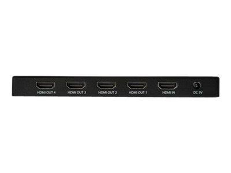 StarTech.com 4 Port HDMI Splitter - 4K 60Hz - 1x4 Way HDMI 2.0 Splitter - video/audio splitter - 4 ports