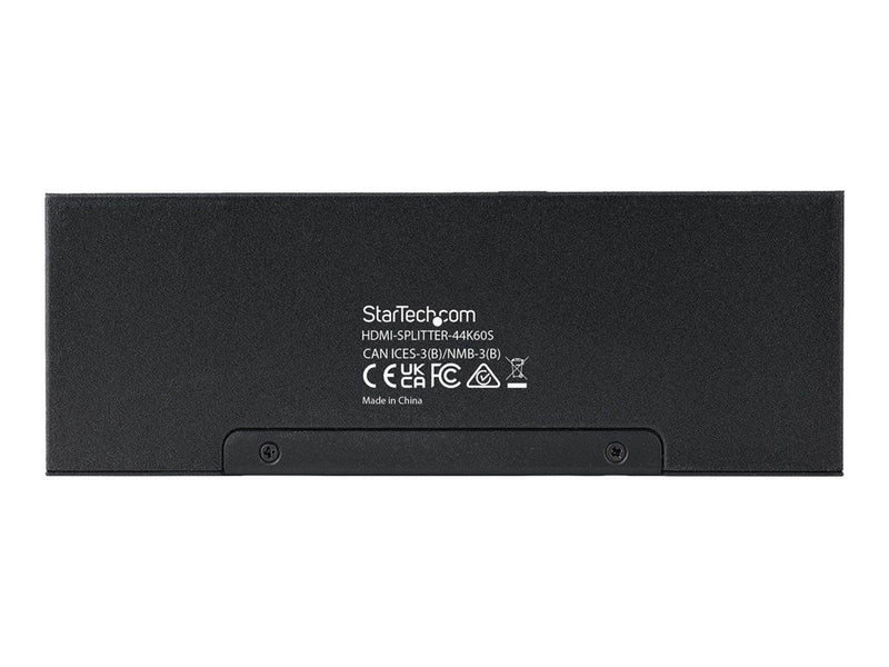 StarTech.com 4-Port HDMI Splitter 4K 60Hz HDMI 2.0 Video 1 In 4 Out HDMI Splitter 4K HDMI Splitter w/Built-in Scaler 3.5mm/Optical Audio Port Durable Metal Housing HDR/HDCP