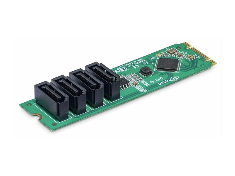 StarTech.com 4-Port M.2 to SATA Adapter Card M.2 PCIe 3.0 to SATA HDD/SSD Expansion Card ASM1064 Chipset M.2 NVMe to 4x HDD/SSD for Windows/macOS/Linux - interface adapter - SATA - M.2 Card