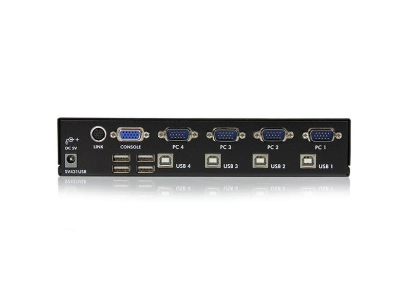 StarTech.com 4 Port Professional VGA USB KVM Switch mit Hub - KVM Switch - 4 Anschlüsse