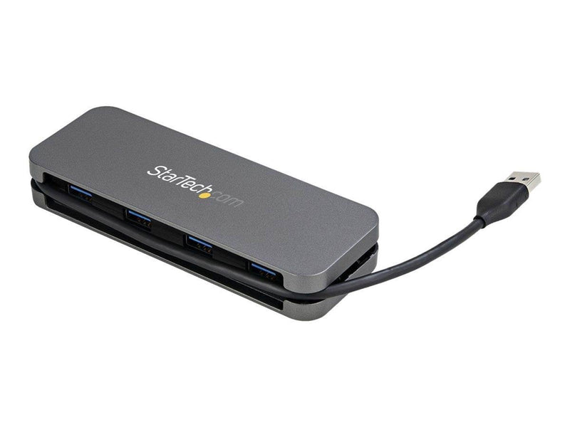 StarTech.com 4 Port USB 3.0 Hub 5Gbps 4A - 11in Cable USB-Hubs - USB 3.2 - 4 - Grau