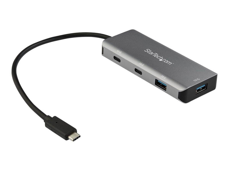 StarTech.com 4 -Port USB-C Hub (10Gbps) with 2x USB-A & 2x USB-C - hub - 4 ports USB-Hubs - 4 - Grau