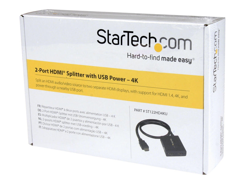 StarTech.com 4K HDMI 2-Port Video Splitter