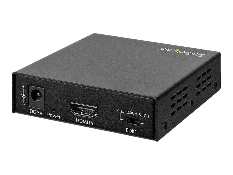 StarTech.com 4K HDMI Audio Extractor 4K 60Hz - HDR - Toslink Optical Audio - HDMI audio signal extractor