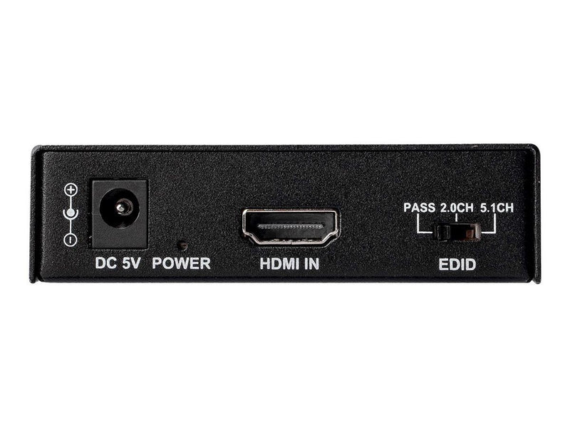 StarTech.com 4K HDMI Audio Extractor 4K 60Hz - HDR - Toslink Optical Audio - HDMI audio signal extractor