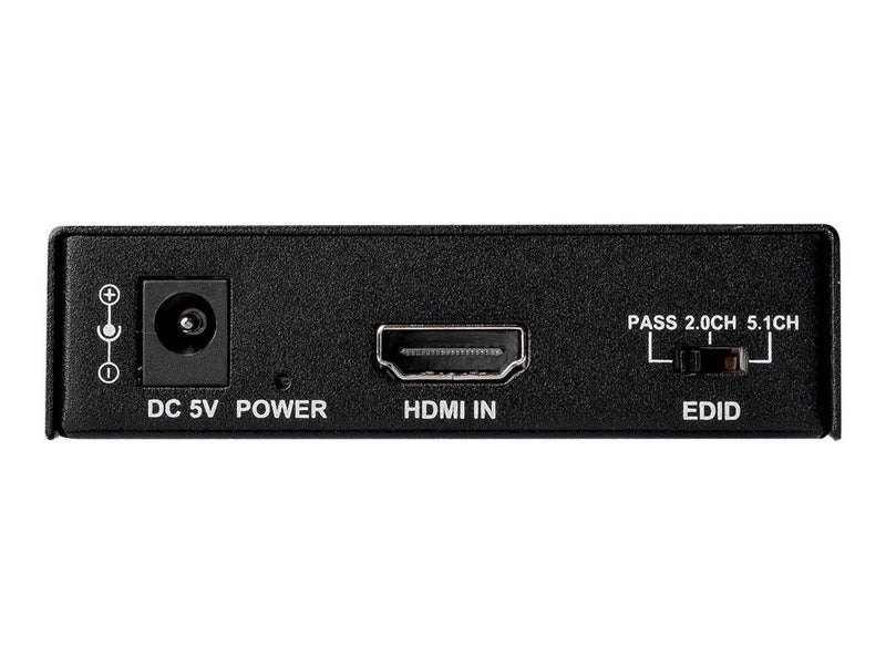 StarTech.com 4K HDMI Audio Extractor 4K 60Hz - HDR - Toslink Optical Audio - HDMI audio signal extractor