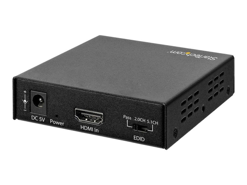 StarTech.com 4K HDMI Audio Extractor 4K 60Hz - HDR - Toslink Optical Audio - HDMI audio signal extractor
