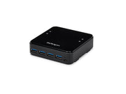 StarTech.com 4X4 USB 3.0 Peripheral Sharing Switch - For Mac / Windows / Linux - switch - 4 ports USB-Hubs - USB 3.0 - 4 - Schwarz