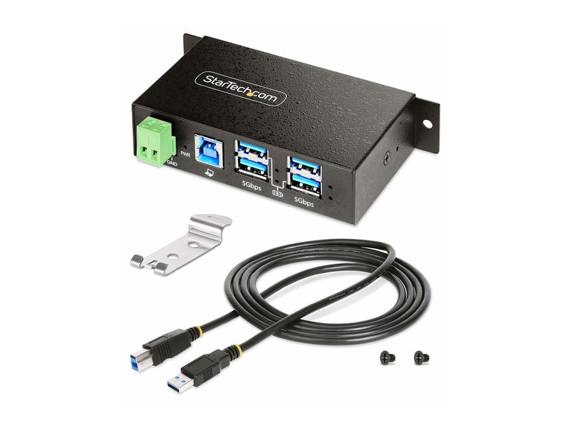 StarTech.com 5G4AINDRM-USB-A-HUB USB-Hubs - USB 3.2 - 4 - Schwarz