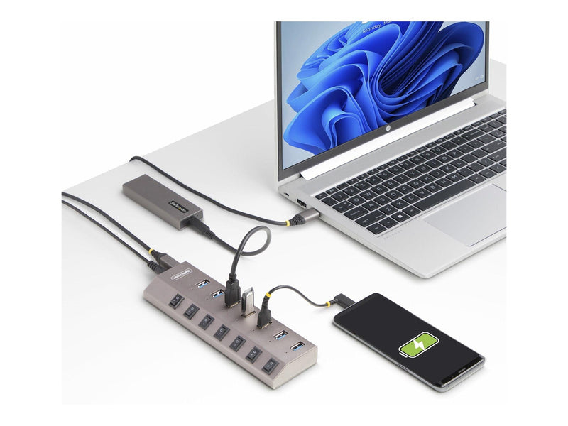 StarTech.com 5G7AIBS-USB-HUB-EU USB-Hubs - USB 3.2 - 7 - Grau