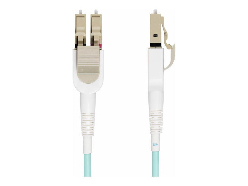 StarTech.com 5m (15ft) LC to LC (UPC) OM4 Switchable Fiber Optic Cable - patch cable - 5 m - aqua - Grün - 5m