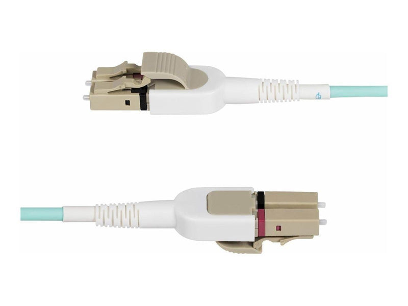 StarTech.com 5m (15ft) LC to LC (UPC) OM4 Switchable Fiber Optic Cable - patch cable - 5 m - aqua - Grün - 5m