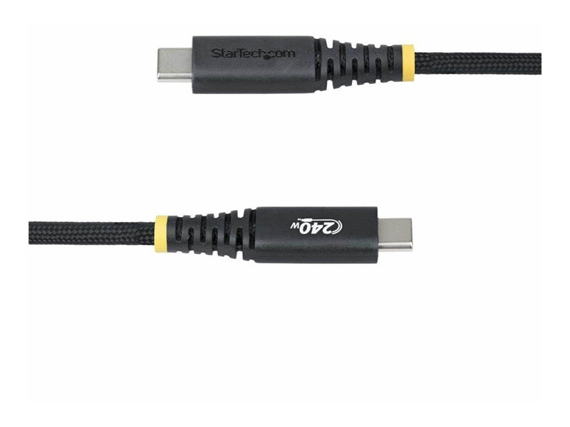 StarTech.com 6.6ft (2m) USB-C Charging Cable 240W Silicone Jacket - USB-C cable - 24 pin USB-C to 24 pin USB-C - 2 m