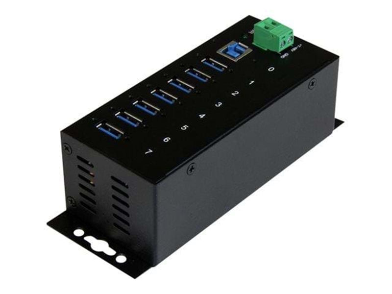 StarTech.com 7 Port Industrial USB 3.0 Hub USB-Hubs - USB 3.0 - 7 - Schwarz