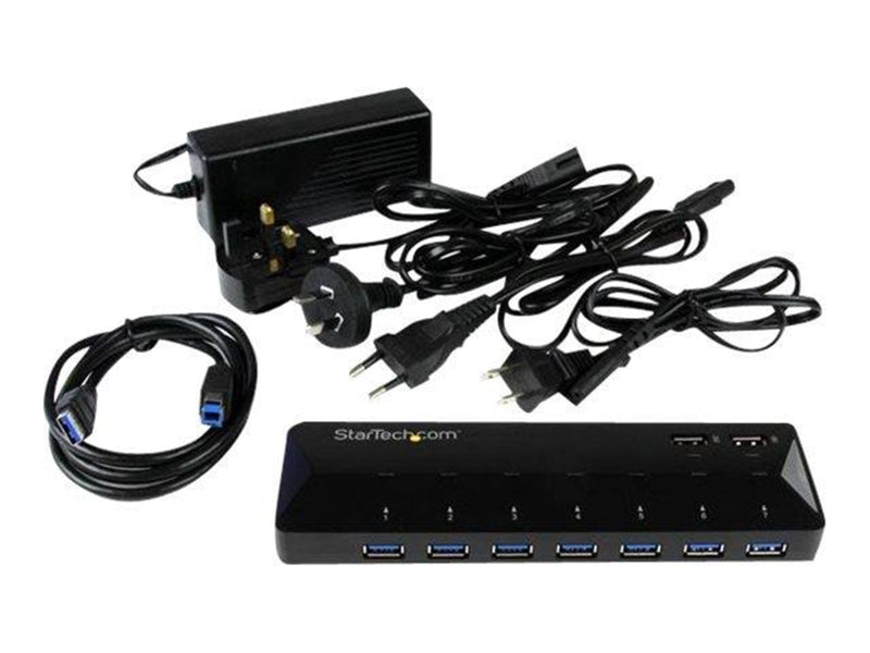 StarTech.com 7-Port USB 3.0 Hub plus Dedicated Charging Ports USB-Hubs - USB 3.2 - 7 - Schwarz
