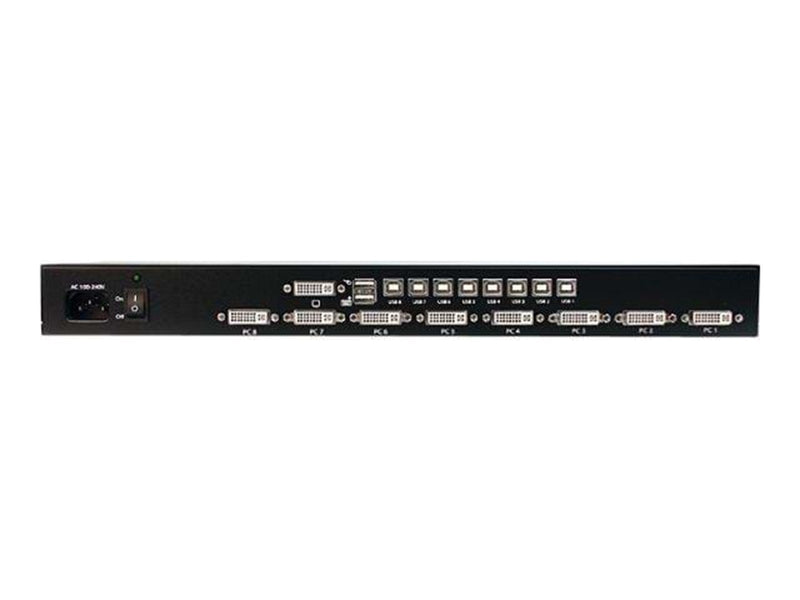 StarTech.com 8 Port 1U Rack Befestigungskit DVI USB KVM Switch - KVM Switch - 8 Anschlüsse