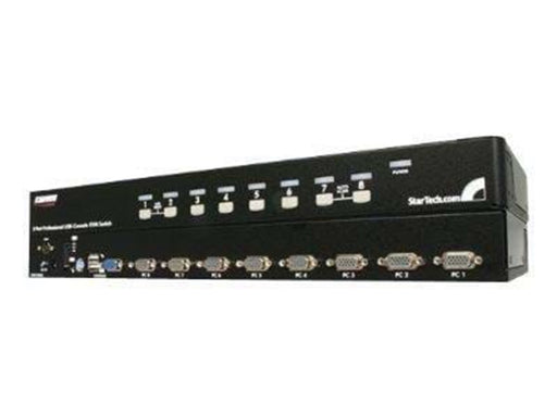 StarTech.com 8 Port 1U Rack Befestigungskit USB PS/2 KVM Switch mit OSD - KVM Switch - 8 Anschlüsse