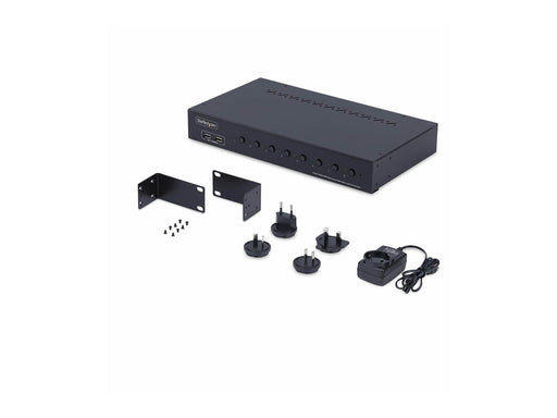 StarTech.com 8-Port HDMI KVM Switch w/1U Rack Mount Kit 4K 60Hz - KVM switch - 8 ports - TAA Compliant