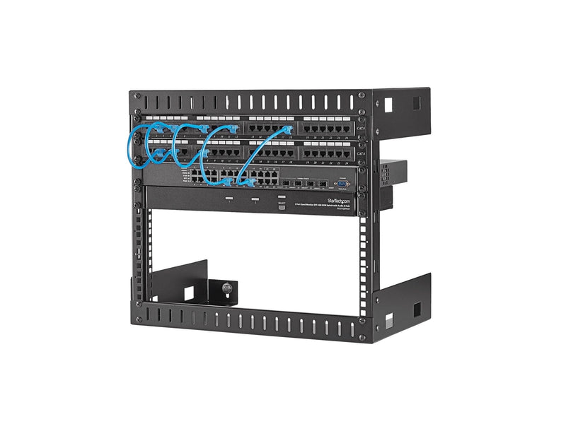 StarTech.com 8U Open Frame Wall Befestigungskit Equipment Rack - 12in Deep - Rack