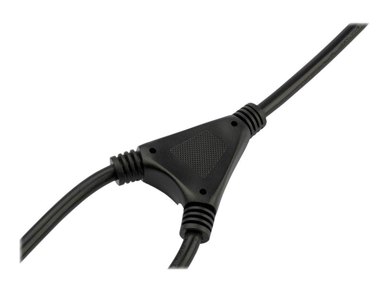 StarTech.com C13 Power Cord - Schuko to 2x C13 - Y Splitter Power Cable - power cable - 2 m