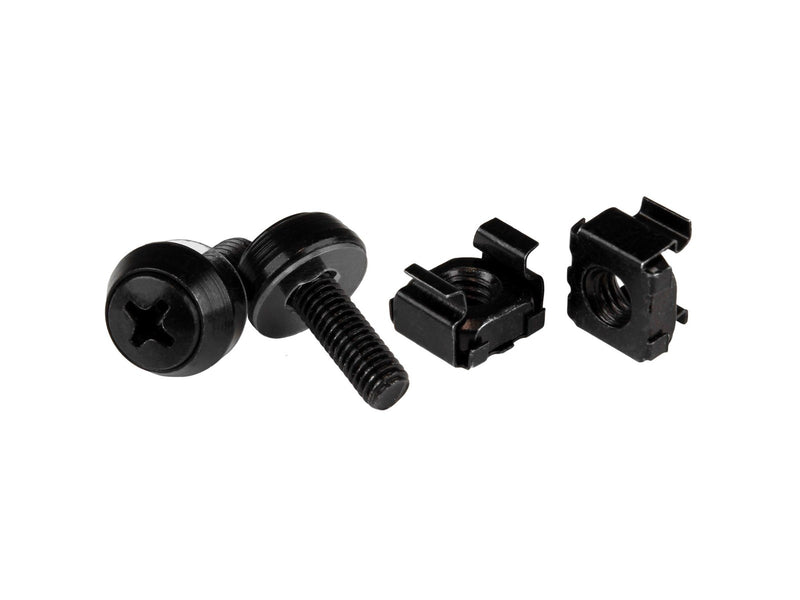 StarTech.com CABSCREW1032 (50-Pack) 10-32 Server Rack Cage Nuts and Screws w/Washers - Rack Mount Hardware Kit