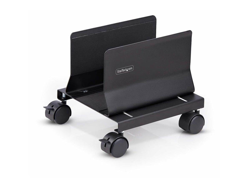 StarTech.com Computer Tower Cart Rolling CPU Caddy w/ Wheels Adjustable cart - for personal computer - black - Max 21 kg - recommended for