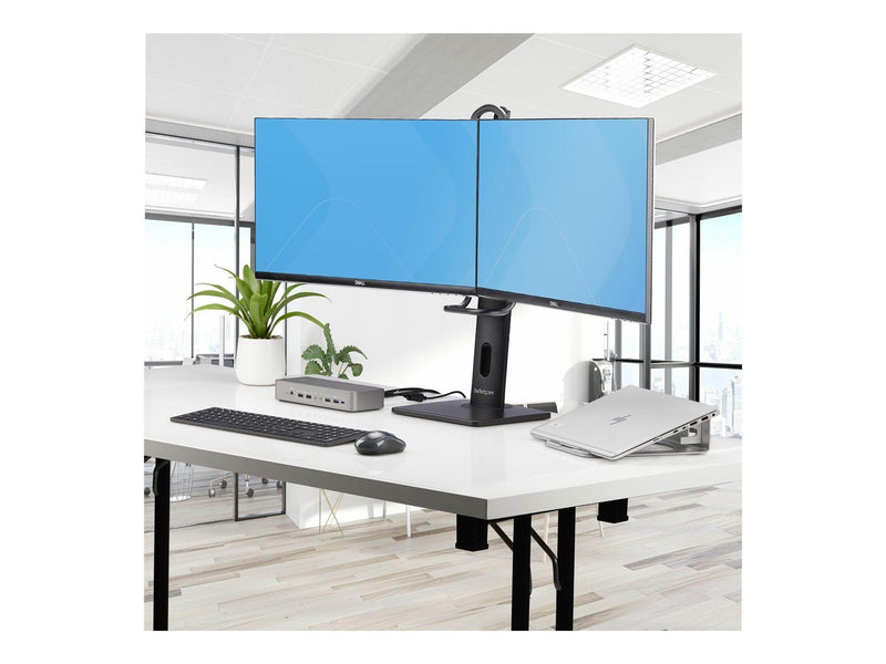 StarTech.com Crossbar Dual Monitor Desk Stand Double 27inch Screens/VESA stand - for 2 monitors - black