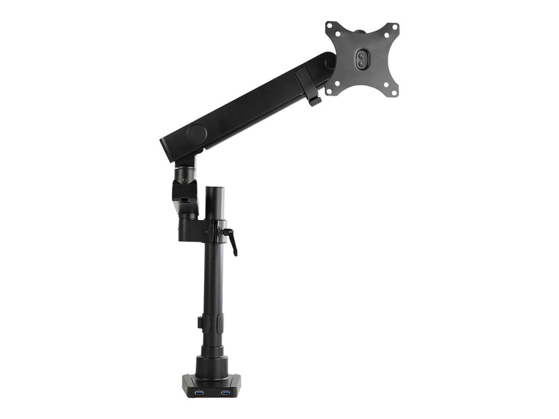 StarTech.com Desk Mount Monitor Arm with 2x USB 3.0 ports - Full Motion Single Monitor Pole Mount up to 34" VESA Display - C-Clamp/Grommet - desk mount