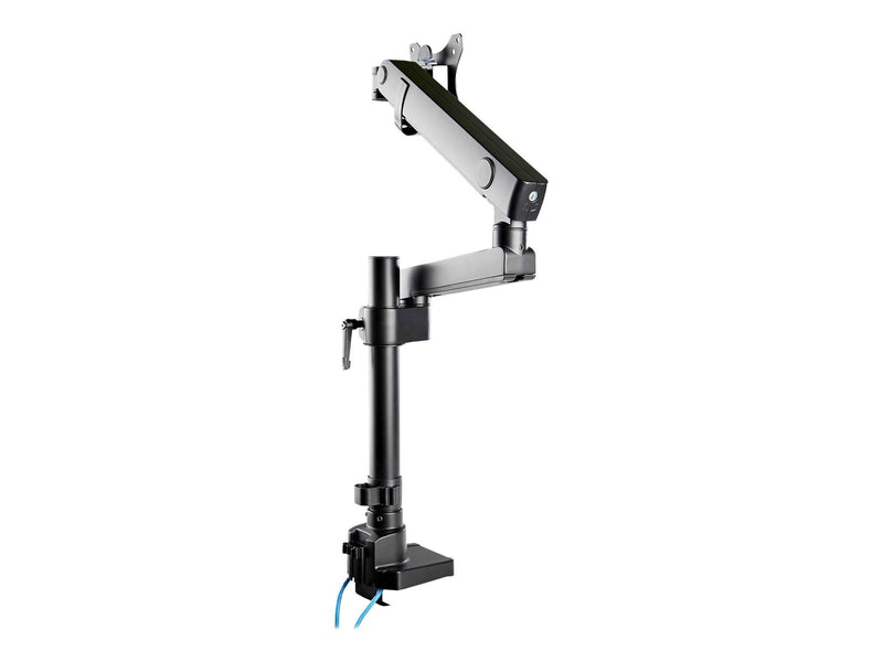 StarTech.com Desk Mount Monitor Arm with 2x USB 3.0 ports - Full Motion Single Monitor Pole Mount up to 34" VESA Display - C-Clamp/Grommet - desk mount