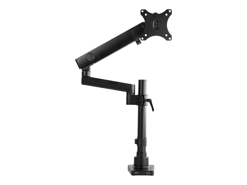 StarTech.com Desk Mount Monitor Arm with 2x USB 3.0 ports - Full Motion Single Monitor Pole Mount up to 34" VESA Display - C-Clamp/Grommet - desk mount