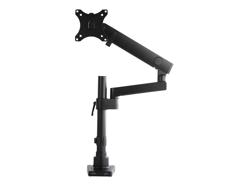 StarTech.com Desk Mount Monitor Arm with 2x USB 3.0 ports - Full Motion Single Monitor Pole Mount up to 34" VESA Display - C-Clamp/Grommet - desk mount
