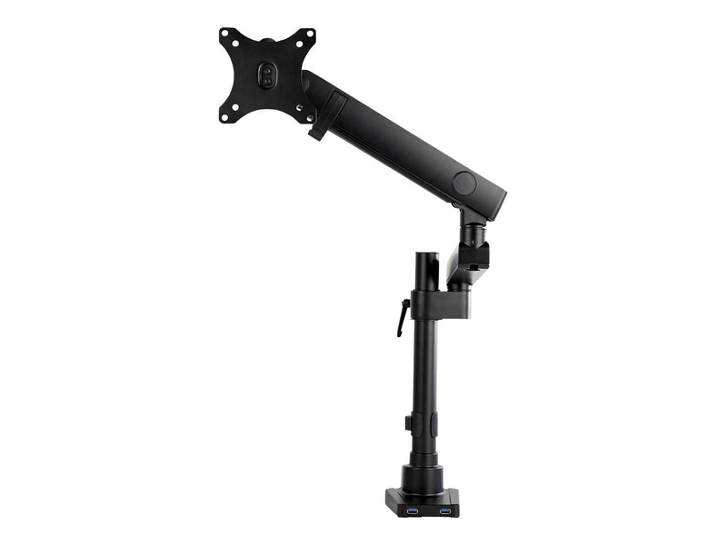 StarTech.com Desk Mount Monitor Arm with 2x USB 3.0 ports - Full Motion Single Monitor Pole Mount up to 34" VESA Display - C-Clamp/Grommet - desk mount