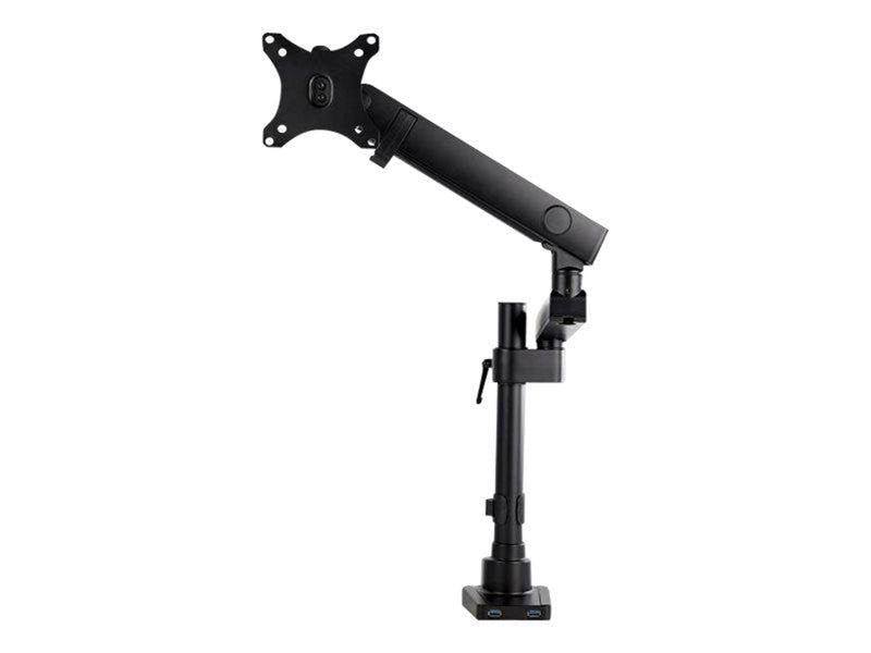 StarTech.com Desk Mount Monitor Arm with 2x USB 3.0 ports - Full Motion Single Monitor Pole Mount up to 34" VESA Display - C-Clamp/Grommet - desk mount