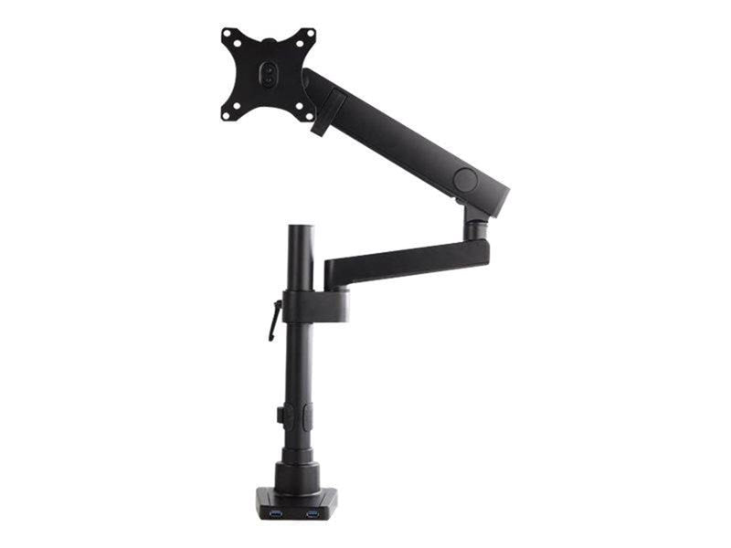 StarTech.com Desk Mount Monitor Arm with 2x USB 3.0 ports - Full Motion Single Monitor Pole Mount up to 34" VESA Display - C-Clamp/Grommet - desk mount