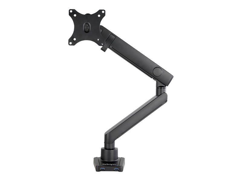 StarTech.com Desk Mount Monitor Arm with 2x USB 3.0 ports - Slim Full Motion Single Monitor VESA Mount up to 34" Display - C-Clamp/Grommet - desk mount (Slim Full-motion)