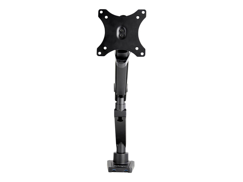 StarTech.com Desk Mount Monitor Arm with 2x USB 3.0 ports - Slim Full Motion Single Monitor VESA Mount up to 34" Display - C-Clamp/Grommet - desk mount (Slim Full-motion)