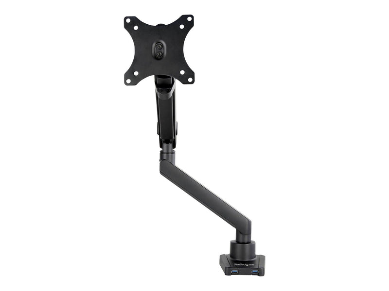 StarTech.com Desk Mount Monitor Arm with 2x USB 3.0 ports - Slim Full Motion Single Monitor VESA Mount up to 34" Display - C-Clamp/Grommet - desk mount (Slim Full-motion)