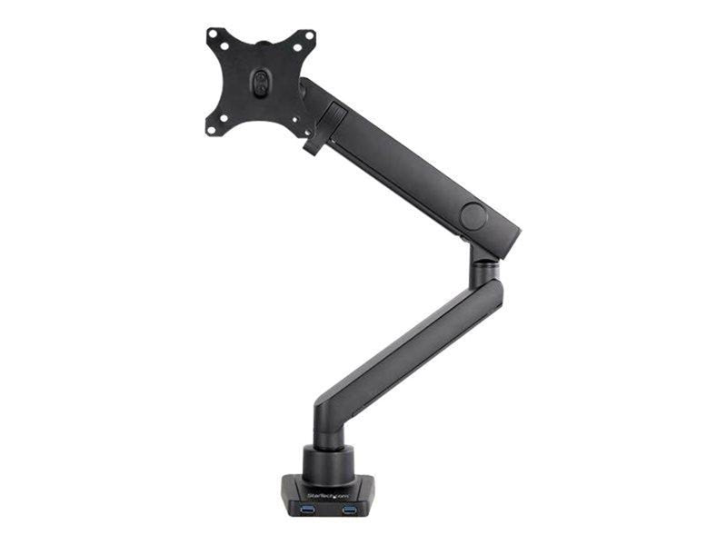StarTech.com Desk Mount Monitor Arm with 2x USB 3.0 ports - Slim Full Motion Single Monitor VESA Mount up to 34" Display - C-Clamp/Grommet - desk mount (Slim Full-motion)
