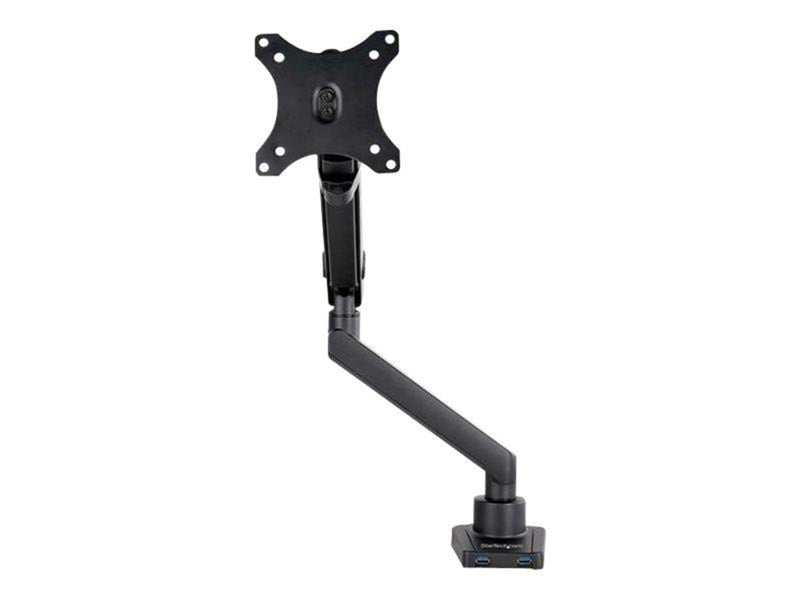StarTech.com Desk Mount Monitor Arm with 2x USB 3.0 ports - Slim Full Motion Single Monitor VESA Mount up to 34" Display - C-Clamp/Grommet - desk mount (Slim Full-motion)