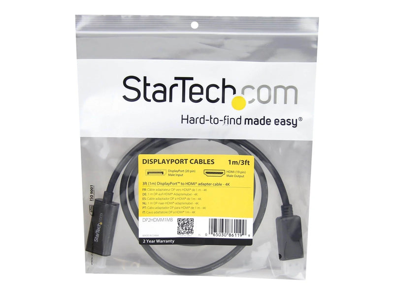 StarTech.com DisplayPort - HDMI - 2m - Schwarz