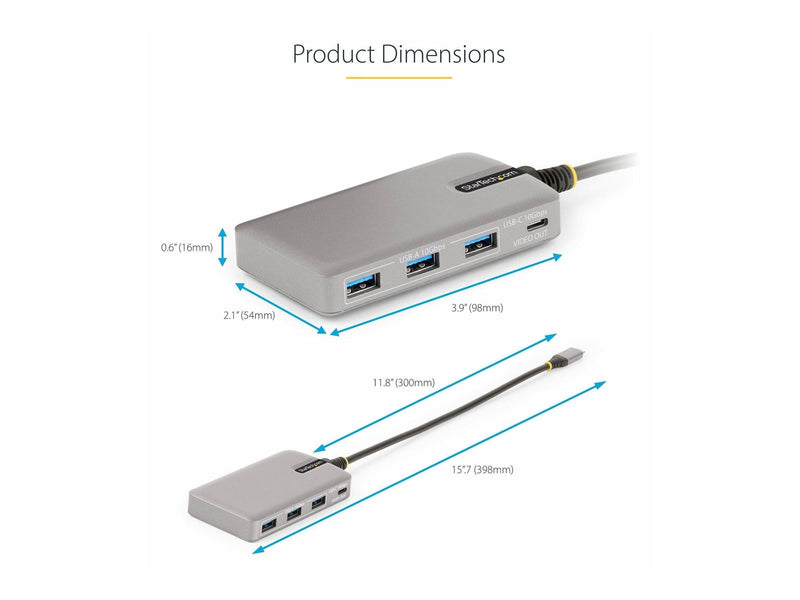 StarTech.com HB31C3A1CDPPD3 USB-Hubs - 4 - Grau