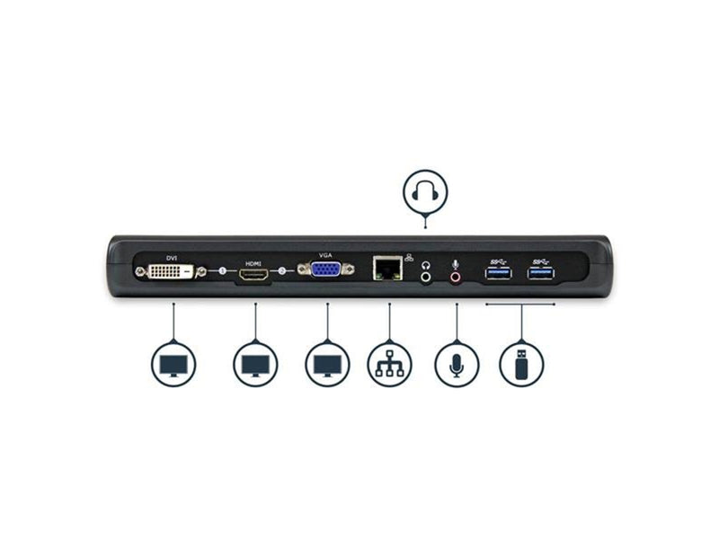 StarTech.com HDMI DVI VGA Dual Video USB 3 Universal Notebook Docking Station