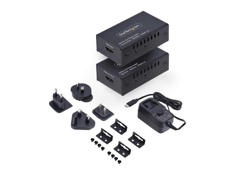 StarTech.com HDMI Extender Over CAT5e/6 Kit 4K 60Hz Up to 200ft (60m) - video/audio extender - HDMI